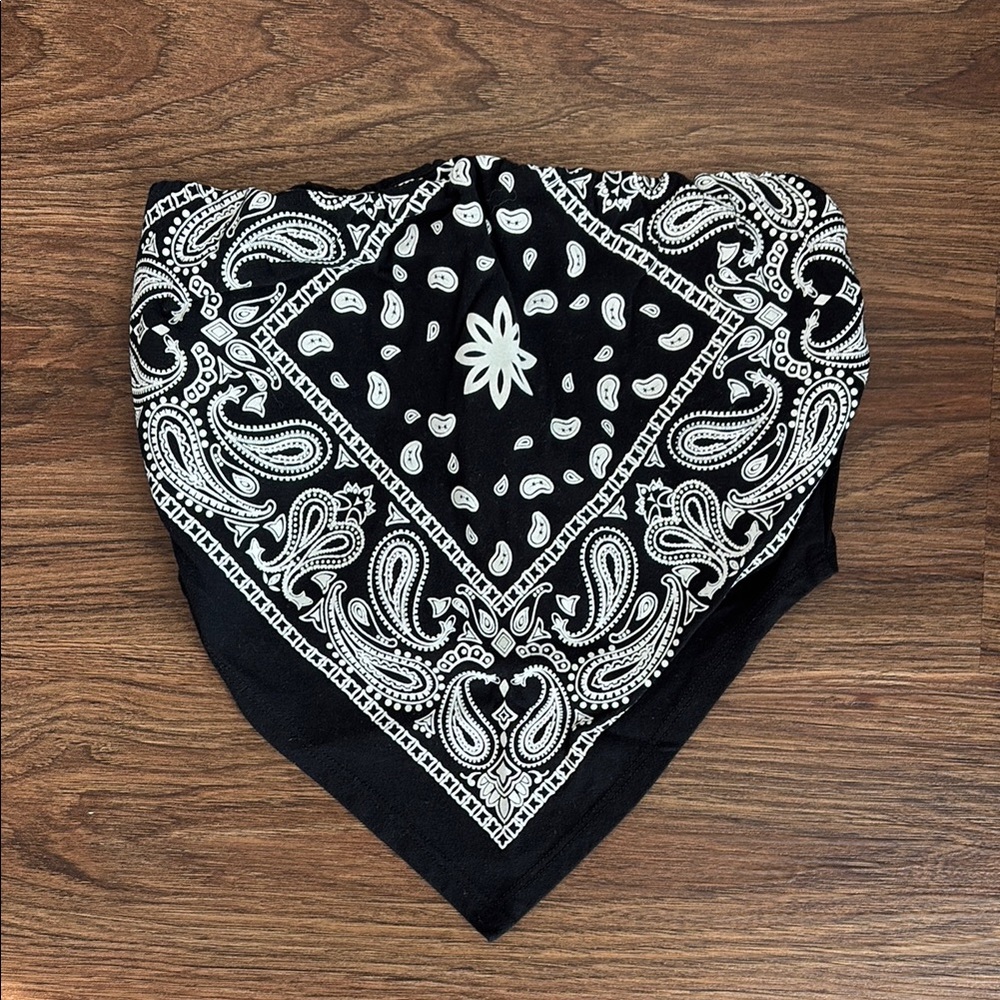 Black and White Bandana Top